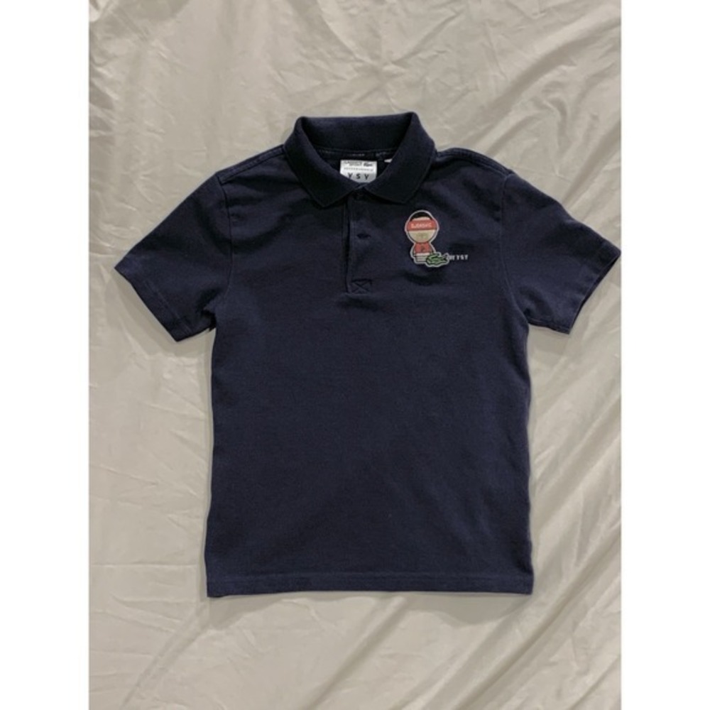 Lacoste Sport‎ Polo Boys Size 10 Navy Collab YSY Djokovic Tennis